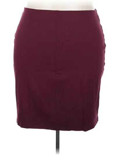 Pre-owned Roz & Ali Casual Skirt In Burgundy