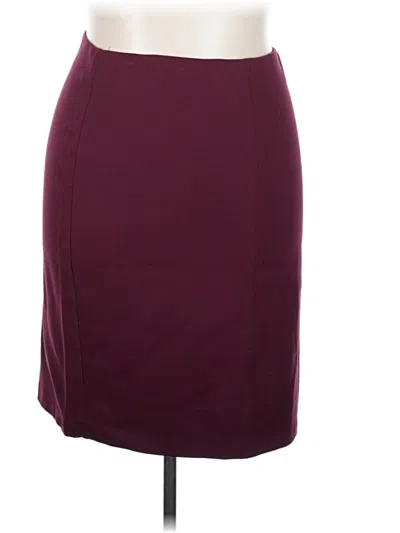 Pre-owned Roz & Ali Casual Skirt In Burgundy