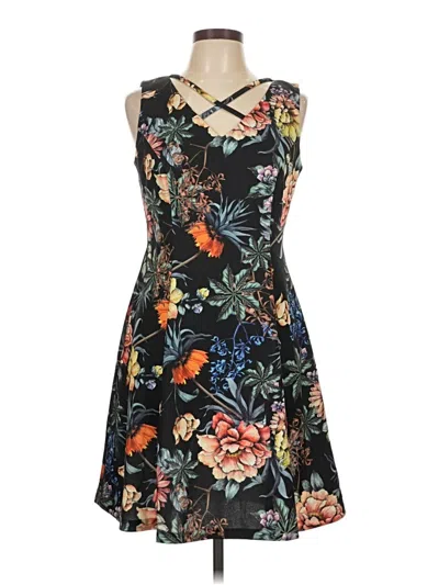 Pre-owned Roz & Ali Cocktail Dress In Black