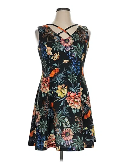 Pre-owned Roz & Ali Cocktail Dress In Black