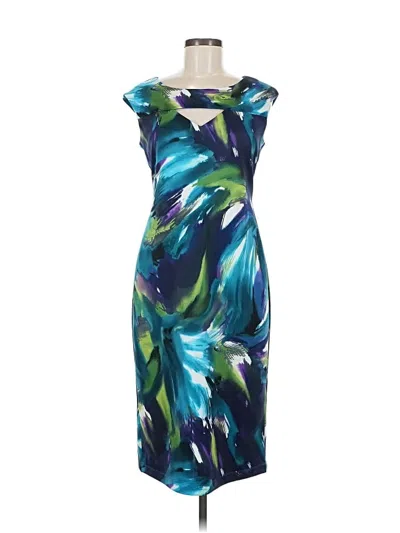 Pre-owned Roz & Ali Cocktail Dress In Blue