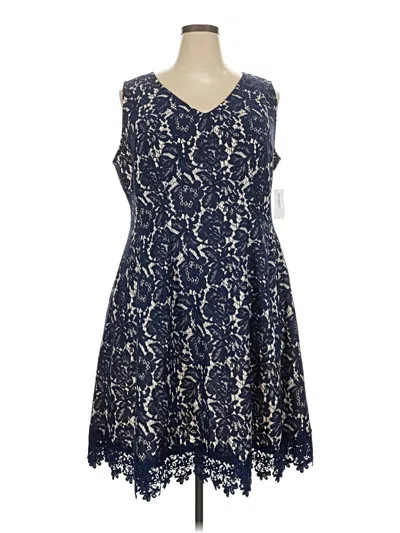 Pre-owned Roz & Ali Cocktail Dress In Blue