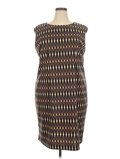 Pre-owned Roz & Ali Cocktail Dress In Brown