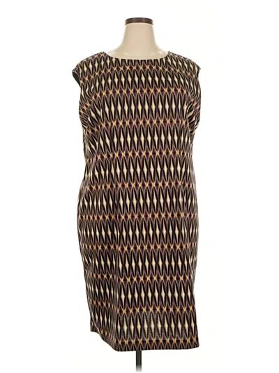 Pre-owned Roz & Ali Cocktail Dress In Brown