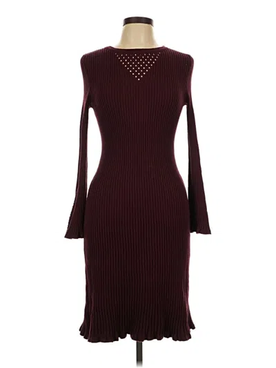 Pre-owned Roz & Ali Cocktail Dress In Burgundy
