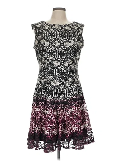 Pre-owned Roz & Ali Cocktail Dress In Burgundy