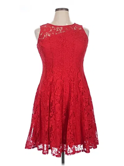 Pre-owned Roz & Ali Cocktail Dress In Red