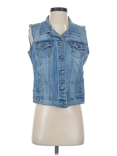 Pre-owned Roz & Ali Denim Vest In Blue