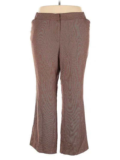 Pre-owned Roz & Ali Dress Pants In Brown