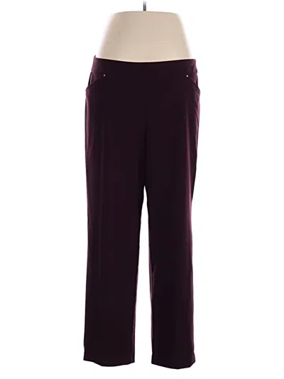 Pre-owned Roz & Ali Dress Pants In Burgundy
