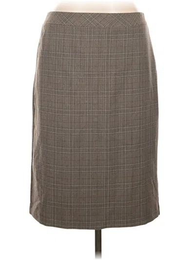 Pre-owned Roz & Ali Formal Skirt In Brown