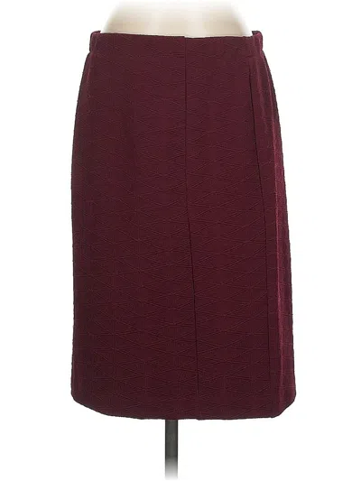Pre-owned Roz & Ali Formal Skirt In Burgundy