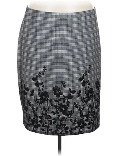 Pre-owned Roz & Ali Formal Skirt In Gray
