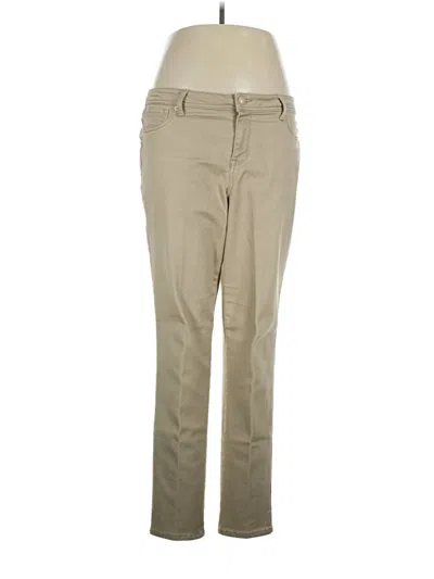 Pre-owned Roz & Ali Jeggings In Tan