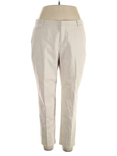 Pre-owned Roz & Ali Khaki Pant In Ivory