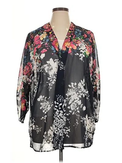 Pre-owned Roz & Ali Kimono In Black