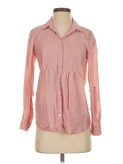 Pre-owned Roz & Ali Long Sleeve Button Down Shirt In Pink