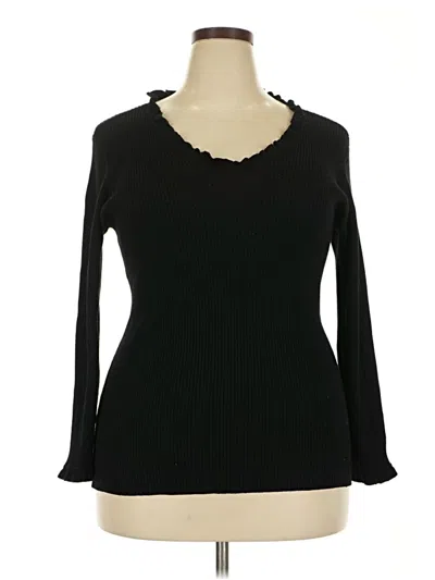 Pre-owned Roz & Ali Pullover Sweater In Black