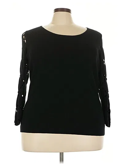 Pre-owned Roz & Ali Pullover Sweater In Black
