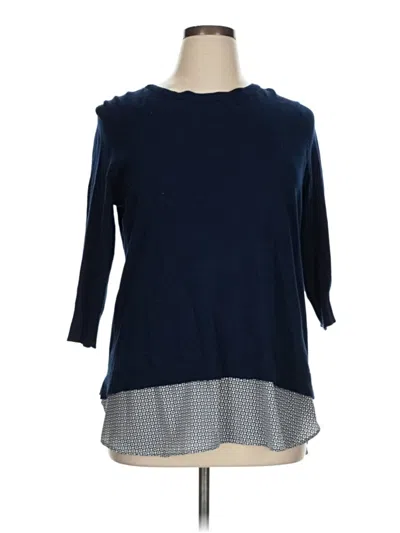 Pre-owned Roz & Ali Pullover Sweater In Blue