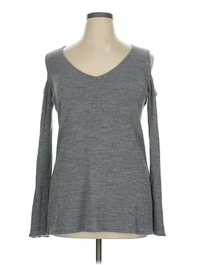 Pre-owned Roz & Ali Pullover Sweater In Gray