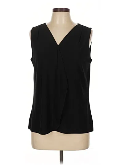 Pre-owned Roz & Ali Sleeveless Blouse In Black