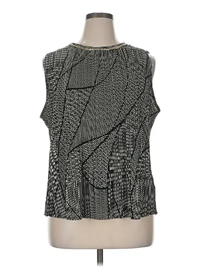 Pre-owned Roz & Ali Sleeveless Blouse In Black