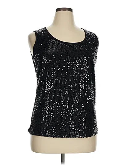 Pre-owned Roz & Ali Sleeveless Blouse In Black