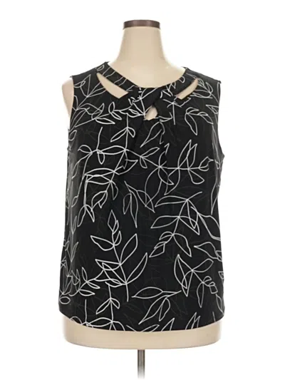Pre-owned Roz & Ali Sleeveless Blouse In Black