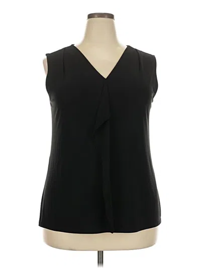 Pre-owned Roz & Ali Sleeveless Blouse In Black