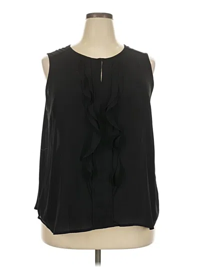 Pre-owned Roz & Ali Sleeveless Blouse In Black