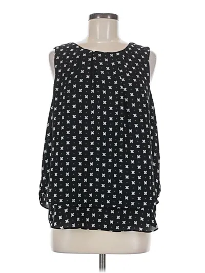 Pre-owned Roz & Ali Sleeveless Blouse In Black