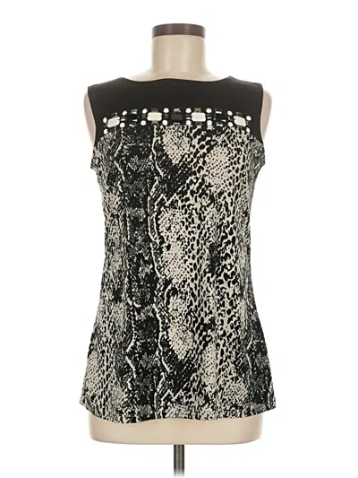 Pre-owned Roz & Ali Sleeveless Blouse In Black