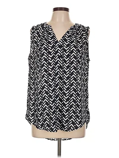 Pre-owned Roz & Ali Sleeveless Blouse In Black