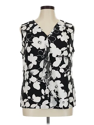 Pre-owned Roz & Ali Sleeveless Blouse In Black