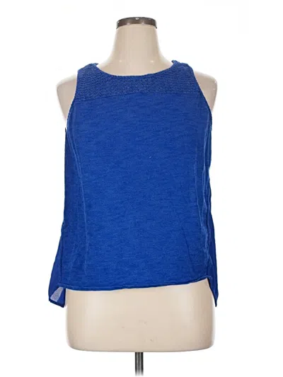 Pre-owned Roz & Ali Sleeveless Blouse In Blue