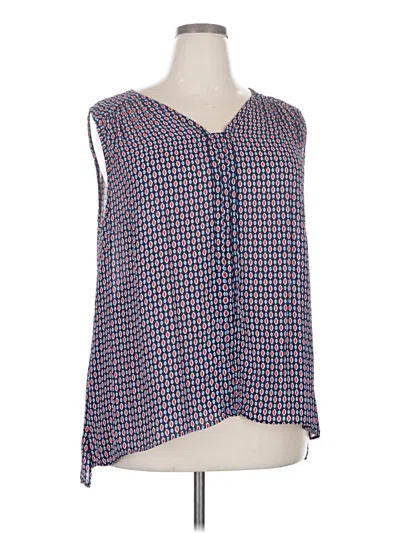 Pre-owned Roz & Ali Sleeveless Blouse In Blue