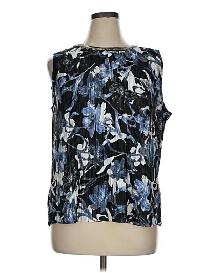 Pre-owned Roz & Ali Sleeveless Blouse In Blue
