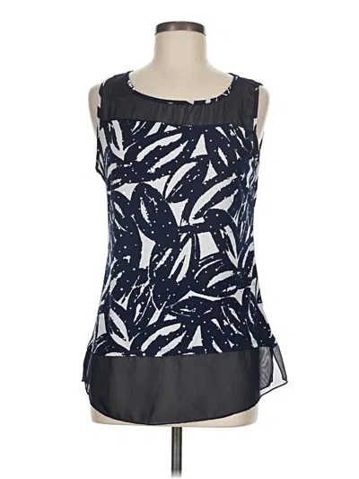 Pre-owned Roz & Ali Sleeveless Blouse In Blue