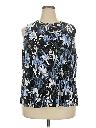 Pre-owned Roz & Ali Sleeveless Blouse In Blue