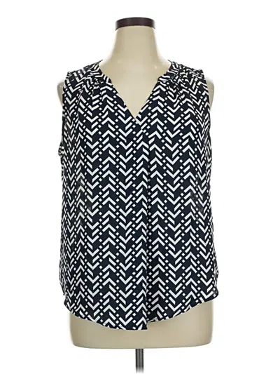 Pre-owned Roz & Ali Sleeveless Blouse In Blue