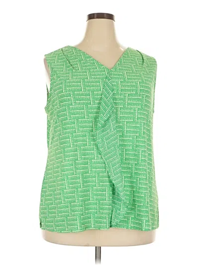 Pre-owned Roz & Ali Sleeveless Blouse In Green