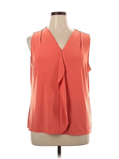 Pre-owned Roz & Ali Sleeveless Blouse In Orange