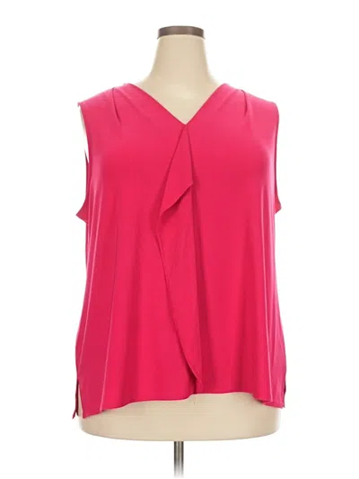 Pre-owned Roz & Ali Sleeveless Blouse In Pink