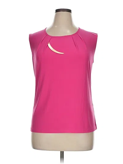 Pre-owned Roz & Ali Sleeveless Blouse In Pink