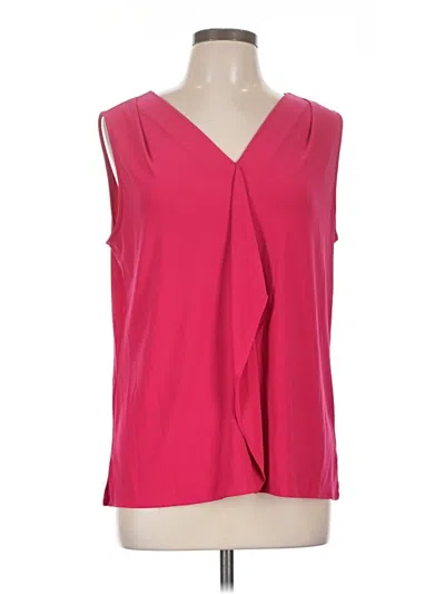Pre-owned Roz & Ali Sleeveless Blouse In Pink