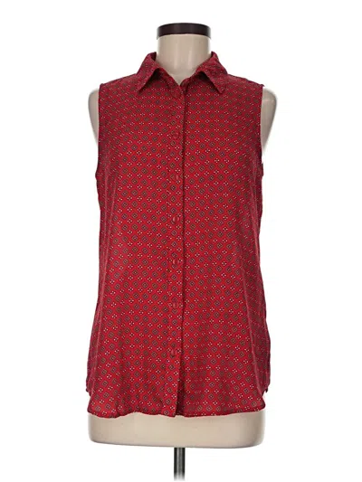 Pre-owned Roz & Ali Sleeveless Blouse In Red