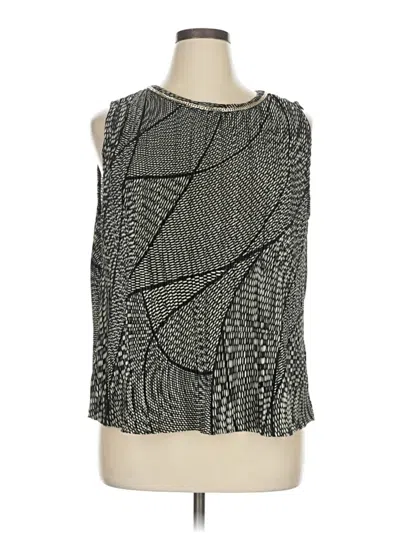 Pre-owned Roz & Ali Sleeveless Blouse In Silver