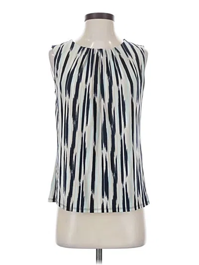Pre-owned Roz & Ali Sleeveless Blouse In Silver