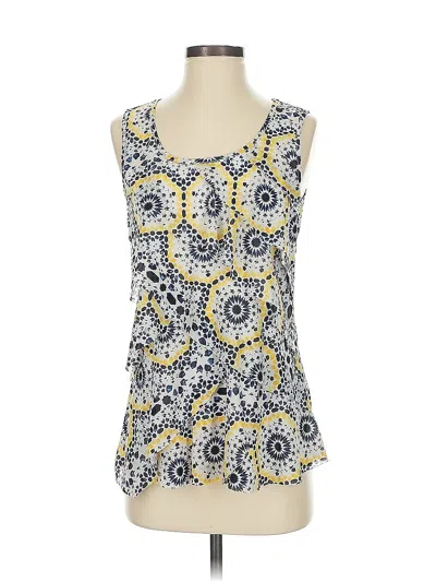 Pre-owned Roz & Ali Sleeveless Blouse In Yellow